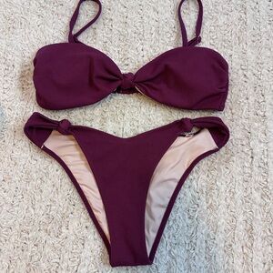 Shade & Shore Berry Knot Bikini